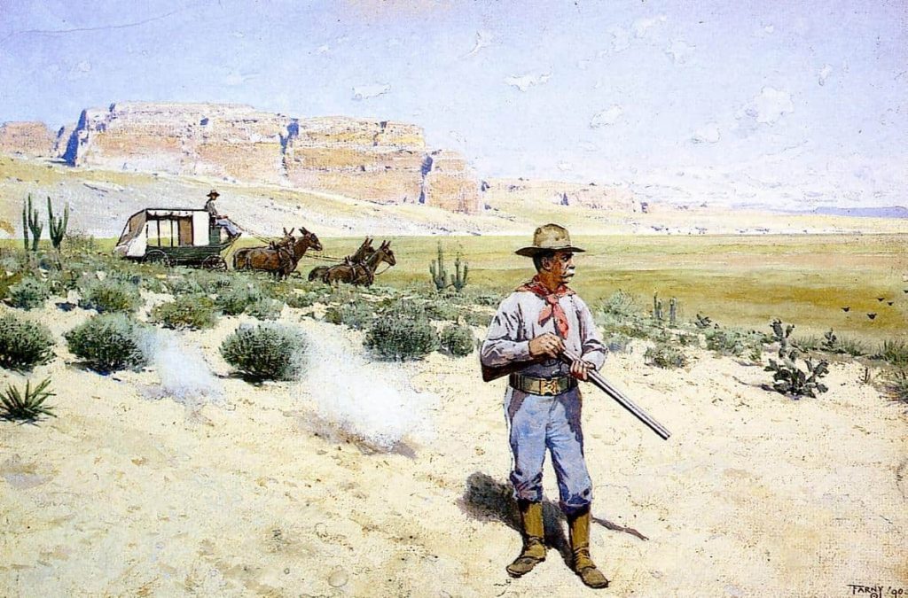 Henry Farney Defending The Stagecoach