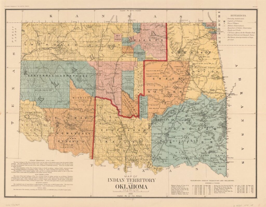 map of indian territory