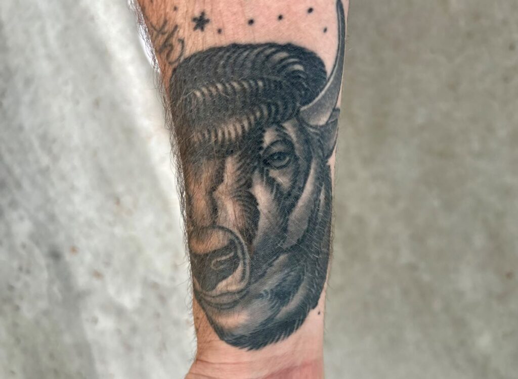 western bison tattoo