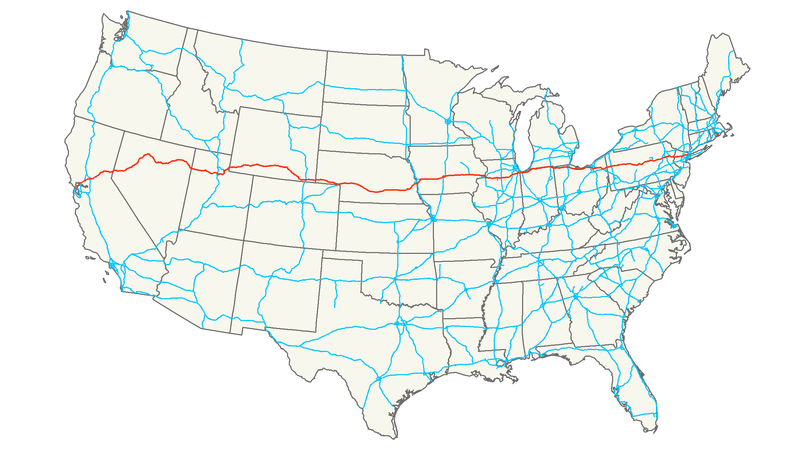 interestate 80 map