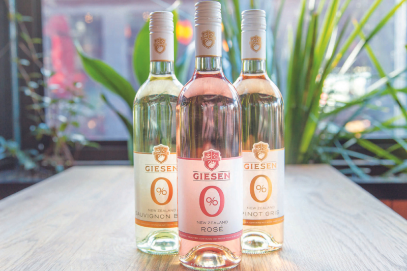 The Giesen 0% range also including a rosé, pinot gris and merlot.